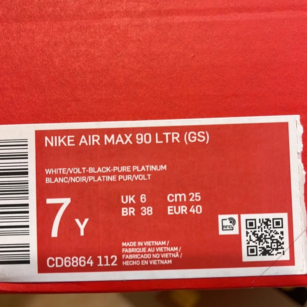 Nike Air Max 90 LTR Leather White Volt WMNS White/Volt-Black-Pure Platinum - Picture 7 of 16